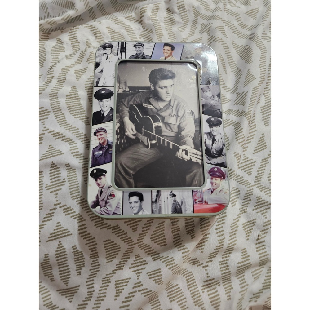 Elvis Presley Tree-Free Greetings Collectible Tin Frame Box with Cards & License